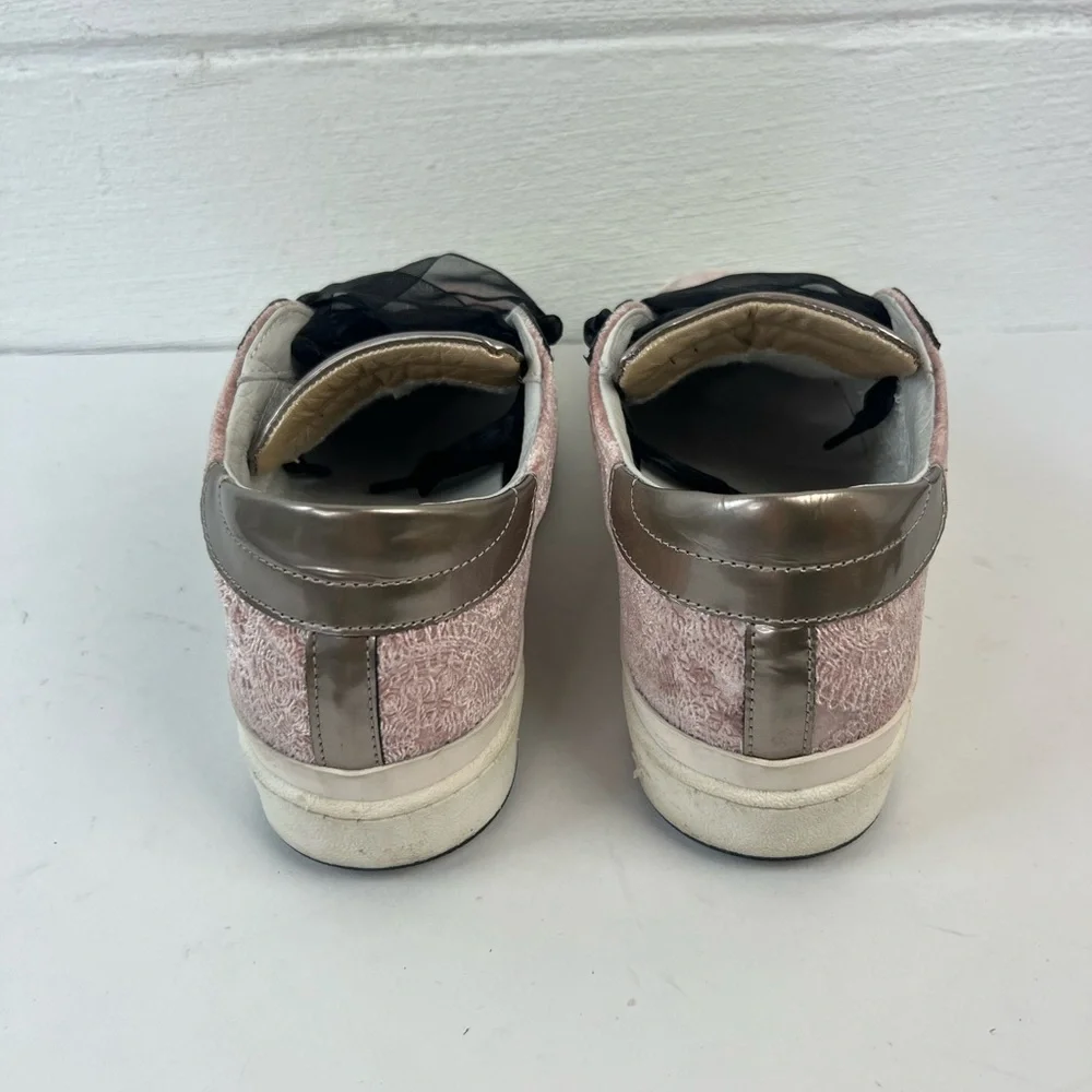 Philippe Model Blush Pink Metallic Accent Sneakers
